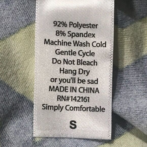 LuLaRoe Green & Navy Blue Zigzag Tunic Top NWOT - Picture 5 of 6